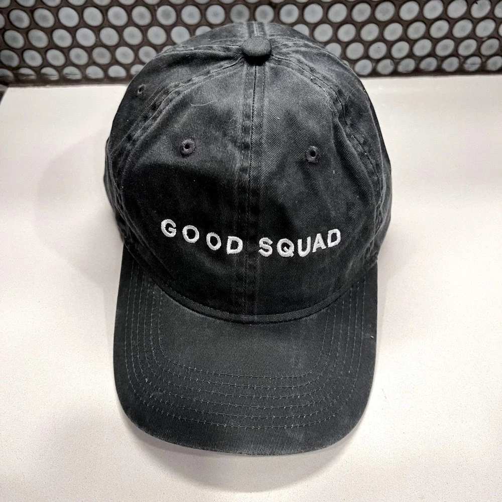 Good Squad Hat Cap Gray Strap Back‎ Adult Unstructured Dad Hat Adult Gold